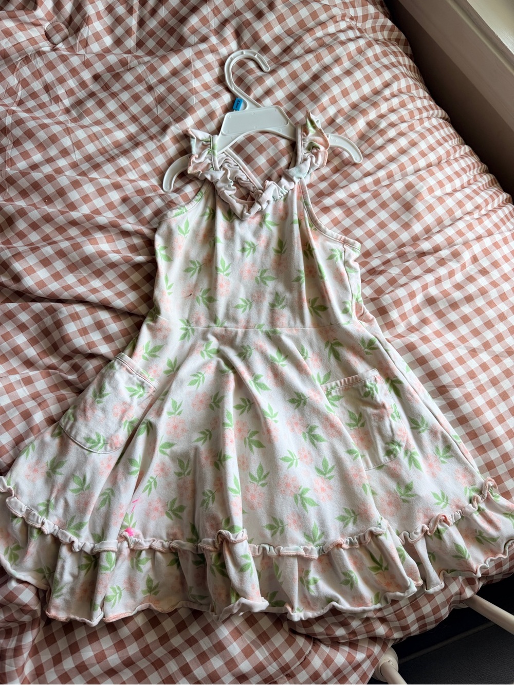 Girls' Pink Floral Ruffle serendipity Dress 4t